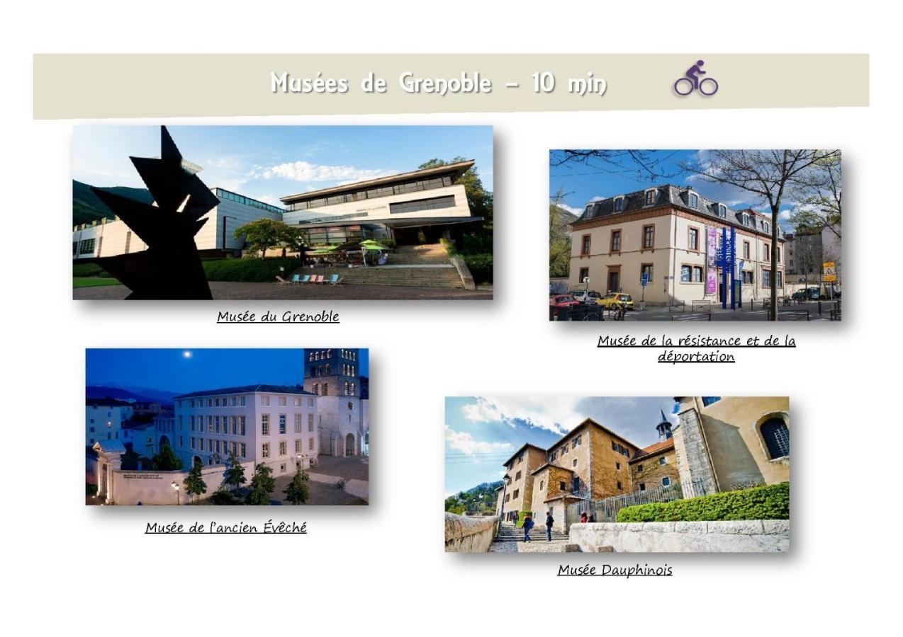 Le 62 - Spacieux T2 Avec Jardin, Parking & Tramway Grenoble Exterior foto