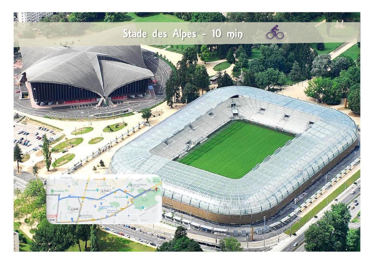 Le 62 - Spacieux T2 Avec Jardin, Parking & Tramway Grenoble Exterior foto