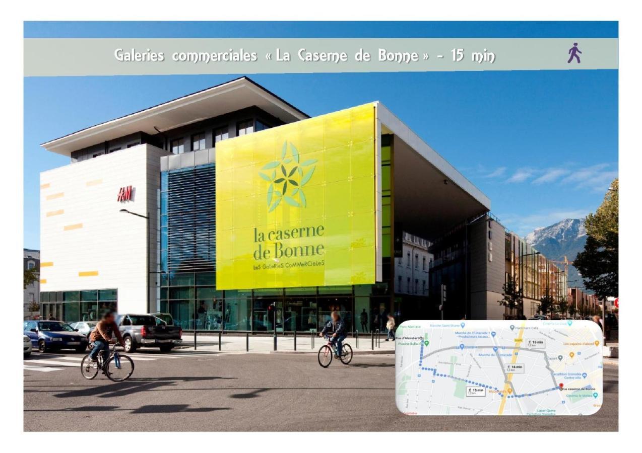Le 62 - Spacieux T2 Avec Jardin, Parking & Tramway Grenoble Exterior foto